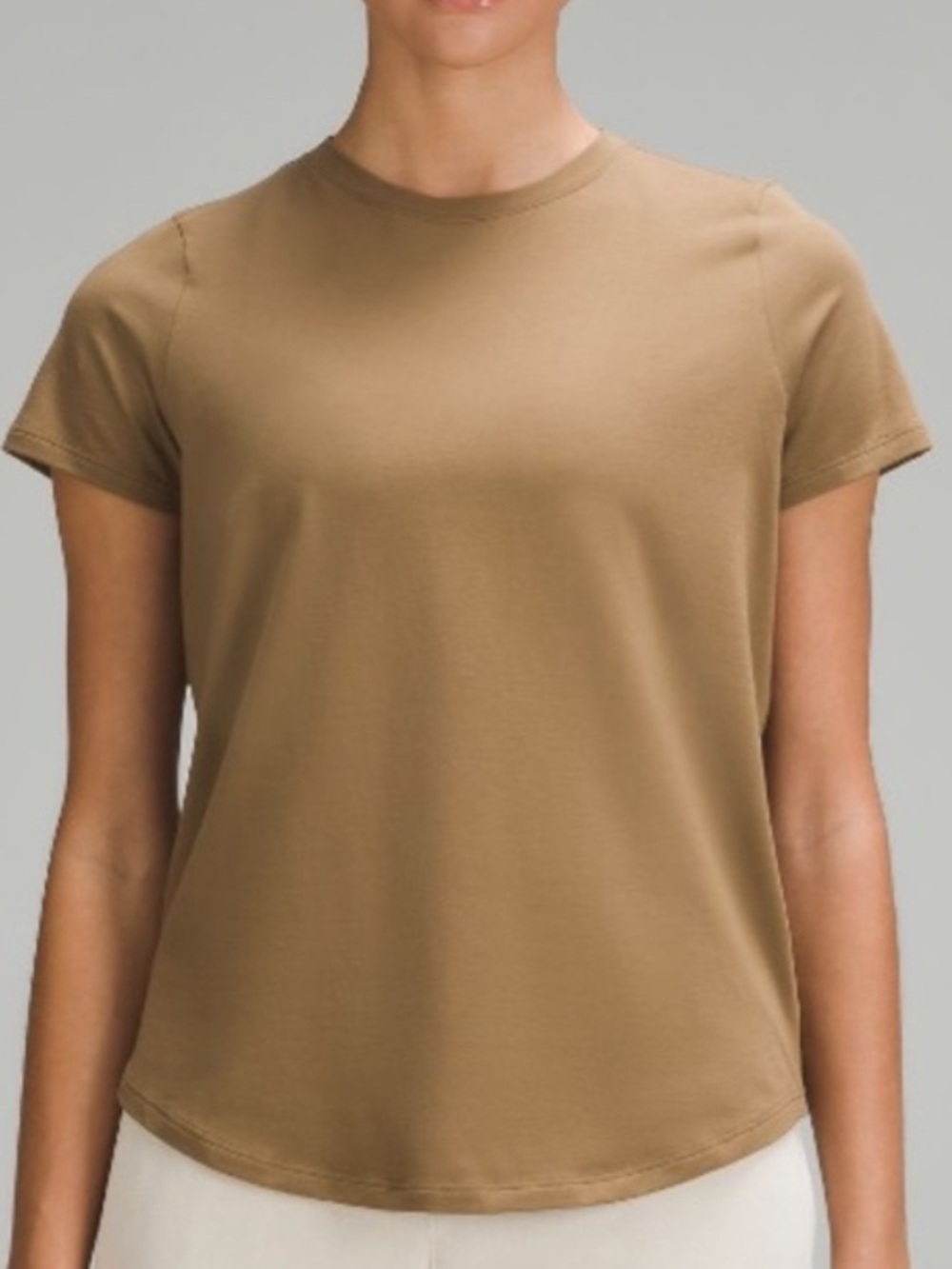 Lululemon Love Crewneck T-Shirt, Allspice / Tan Short Sleeve T-Shirt | Size 6